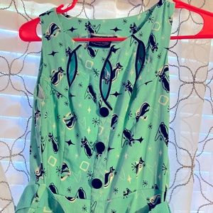 Voodoo Vixen Mint Cat Dress